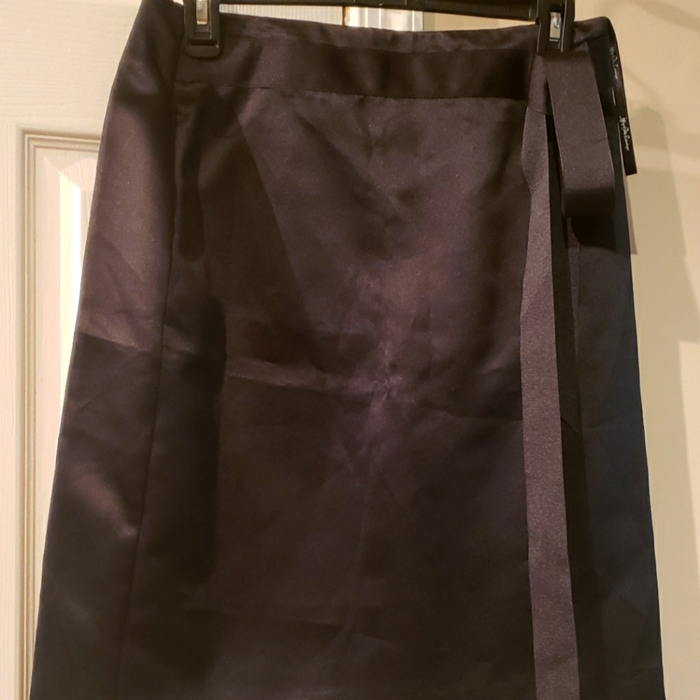 Jeffrey & Dana Design Black Satin Skirt